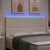 LED galvūgalis su galvūgalio Kreminė 180 cm Kordūrinis audinys