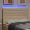LED galvūgalis su LED juostelėmis Kreminė 160 cm audinys
