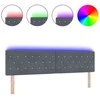 LED galvūgalis su LED juostelėmis Tamsiai pilka 180 cm Aksomas