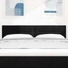 LED galvūgalis su LED juostelėmis Juodas 144 cm audinys