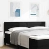 LED galvūgalis su LED juostelėmis Juodas 180 cm audinys