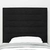 LED galvūgalis su LED juostelėmis Juodas 100 cm audinys