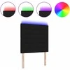 LED galvūgalis su LED juostelėmis Juodas 100 cm audinys
