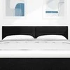 LED galvūgalis su LED juostelėmis Juodas 160 cm audinys