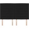 LED galvūgalis su LED juostelėmis Juodas 144 cm audinys