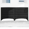 LED galvūgalis su LED juostelėmis Juodas 144 cm audinys