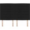 LED galvūgalis su LED juostelėmis Juodas 160 cm audinys