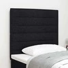 LED galvūgalis su LED juostelėmis Juodas 80 cm audinys