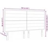 LED galvūgalis su LED juostelėmis Juodas 160 cm audinys