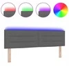 LED galvūgalis su LED juostelėmis Tamsiai pilka 144 cm audinys