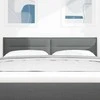 LED galvūgalis su LED juostelėmis Tamsiai pilka 144 cm audinys