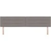 LED galvūgalis su LED juostelėmis Taupe 200 cm audinys