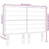 LED galvūgalis su LED juostelėmis Taupe 144 cm audinys