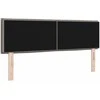 LED galvūgalis su LED juostelėmis Taupe 144 cm audinys