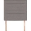 LED galvūgalis su LED juostelėmis Taupe 90 cm audinys