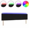 LED galvūgalis su LED juostelėmis Juodas 200 cm audinys
