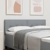 LED galvūgalis su LED juostelėmis Šviesiai pilka 160 cm audinys