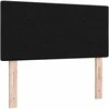 LED galvūgalis su LED juostelėmis Juodas 100 cm Aksomas