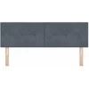 LED galvūgalis su LED juostelėmis Pilka 160 cm Aksomas
