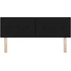 LED galvūgalis su LED juostelėmis Juodas 160 cm audinys