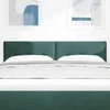 LED galvūgalis su LED juostelėmis Žalia 144 cm Aksomas