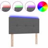 LED galvūgalis su LED juostelėmis Tamsiai pilka 100 cm audinys