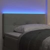 LED galvūgalis su LED juostelėmis Šviesiai pilka 90 cm Aksomas