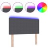 LED galvūgalis Tamsiai pilka 100 cm Kordūrinis audinys
