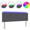 LED galvūgalis Tamsiai pilka 144 cm Kordūrinis audinys
