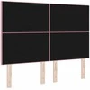LED galvūgalis su LED juostelėmis Rožinė 160 cm Aksomas