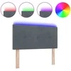 LED galvūgalis su LED juostelėmis Pilka 80 cm Aksomas