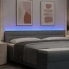 LED galvūgalis su LED juostelėmis Šviesiai pilka 200 cm audinys