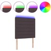 LED galvūgalis su LED juostelėmis Tamsiai rudas 80 cm audinys