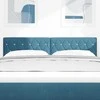 LED galvūgalis su LED juostelėmis Tamsiai mėlyna 144 cm Aksomas