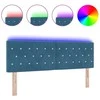 LED galvūgalis su LED juostelėmis Tamsiai mėlyna 144 cm Aksomas