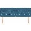 LED galvūgalis su LED juostelėmis Tamsiai mėlyna 144 cm Aksomas