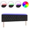 LED galvūgalis su LED juostelėmis Juodas 180 cm Aksomas