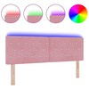 LED galvūgalis su LED juostelėmis Rožinė 160 cm Aksomas