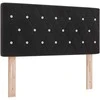 LED galvūgalis su LED juostelėmis Juodas 90 cm Aksomas