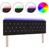LED galvūgalis su LED juostelėmis Juodas 144 cm Aksomas