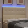 LED galvūgalis su LED juostelėmis Kreminė 160 cm audinys