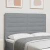 LED galvūgalis su LED juostelėmis Šviesiai pilka 144 cm audinys