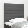 LED galvūgalis su LED juostelėmis Tamsiai pilka 80 cm audinys
