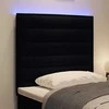 LED galvūgalis su LED juostelėmis Juodas 100 cm audinys