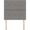 LED galvūgalis su LED juostelėmis Taupe 80 cm audinys