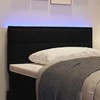 LED galvūgalis su LED juostelėmis Juodas 80 cm audinys