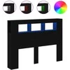 LED galvūgalis su lentyna Juodas ąžuolas 140 x 18,5 x 103,5 cm