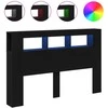 LED galvūgalis su lentyna Juodas ąžuolas 160 x 18,5 x 103,5 cm