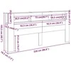 LED galvūgalis su lentyna Juodas ąžuolas 220 x 18,5 x 103,5 cm