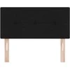 LED galvūgalis su LED juostelėmis Juodas 80 cm audinys